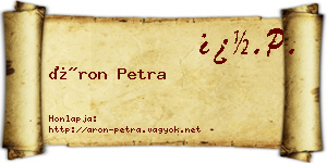 Áron Petra névjegykártya